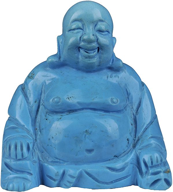 Laughing Buddha (Carved in Turquoise)