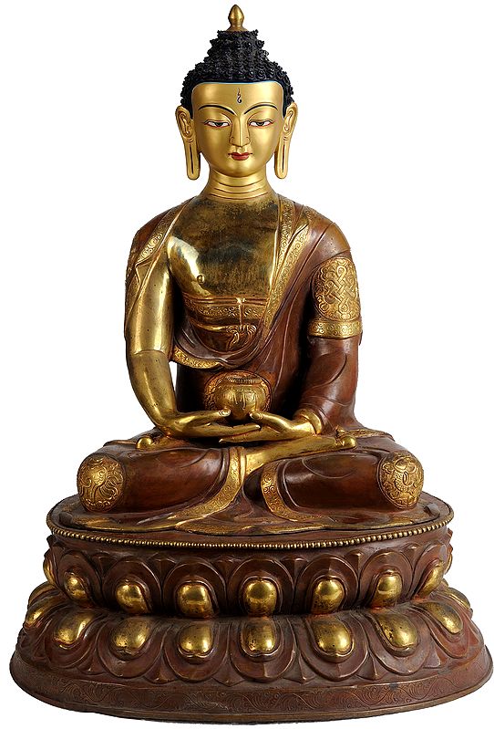 Lord Buddha in Meditation (Robes Decorated with Auspicious Symbols)
