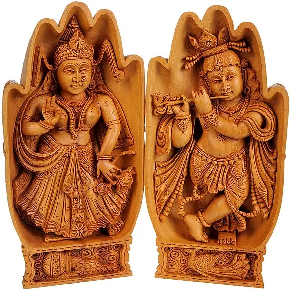 Radha Krishna in Folded Hands