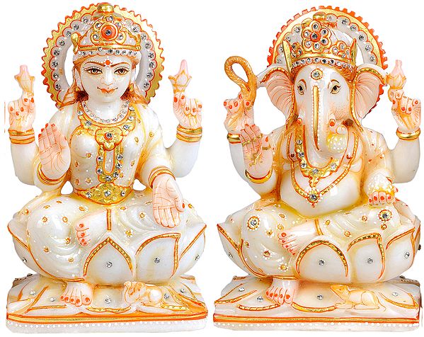 Lord Ganesha and Goddess Lakshmi