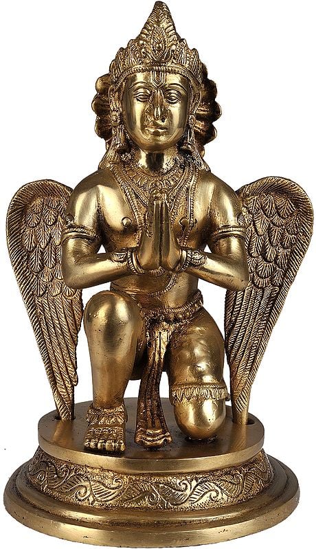9" The Vedic Vision of Garuda In Brass | Handmade | Made In India