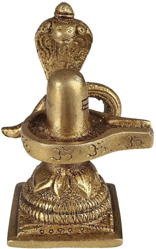 Shiva Linga with Snake Crowning It