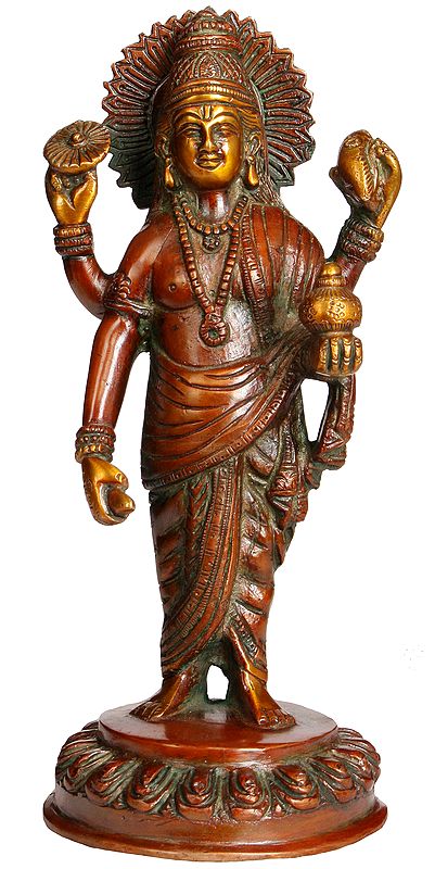 Dhanvantari - The Physician of the Gods (Holding the Vase and Herbs of Immortality)