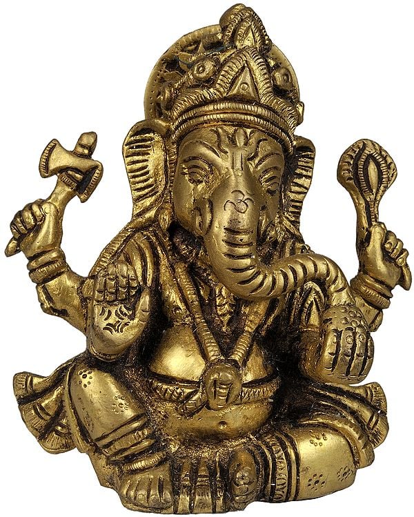Ganesha Ji Holding  Axe and Noose