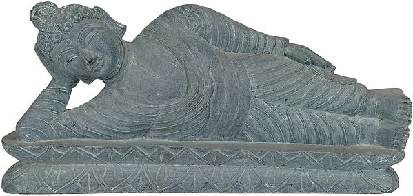 Parinirvana Buddha (A Statue Blessed by Monks in Bodhgaya)