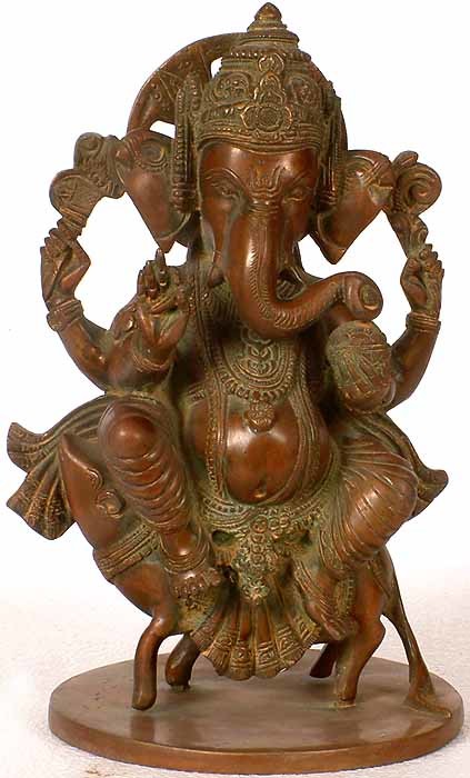 10" Bhagawan Ganesha In Brass | Handmade | Made In India