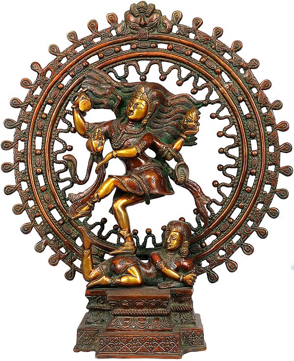 17" Shiva Tandava In Brass | Handmade | Made In India