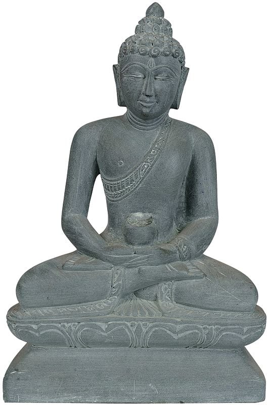 Lord Buddha in Dhayna Mudra (A Statue Blessed by Monks in Bodhgaya)