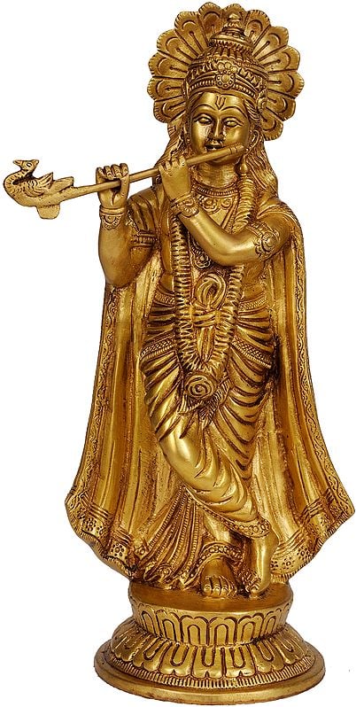 Shri Krishna Playing on Flute