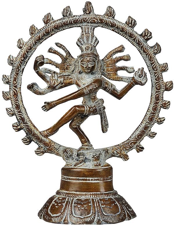 5" Nataraja Small Statue in Brass | Handmade | Made in India