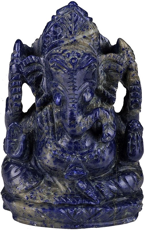 Lord Ganesha (Carved in Lapis Lazuli)