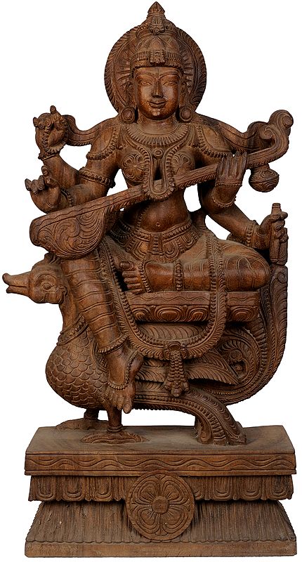 Vina-Vadini Saraswati Riding a Mythical Bird
