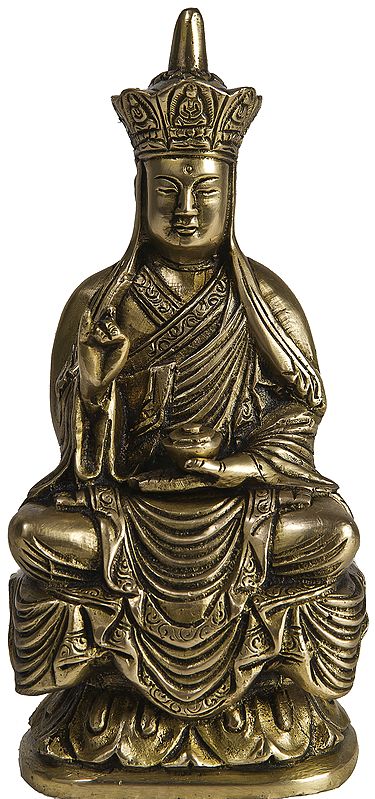 Japanese Buddha with Five Cosmic Buddhas Crown