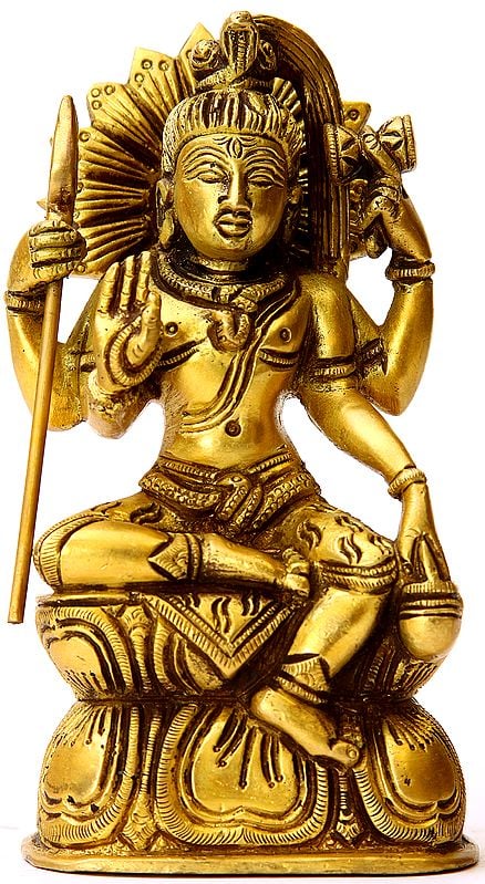 Lord Shiva Seated on Lotus Pedestal