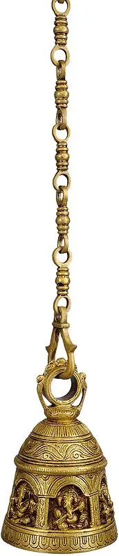 Six Musical Ganeshas Hanging Ceiling Bell
