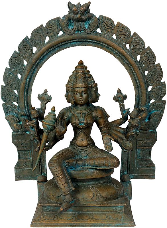 Goddess Gayatri with Five Heads