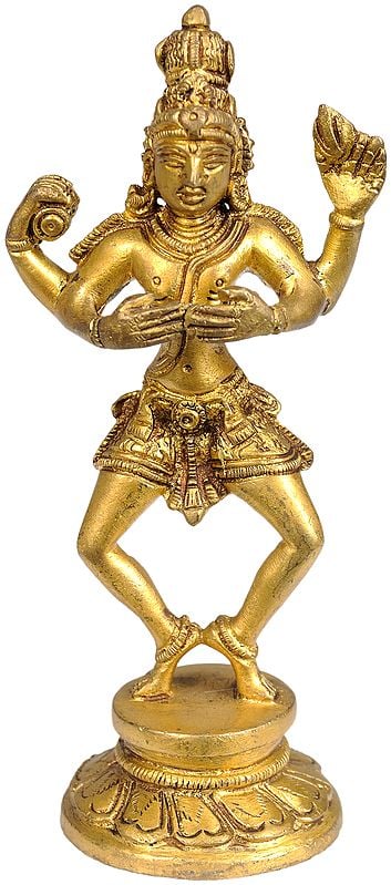 6" Dancing Shiva Sculpture in Brass | Handmade | Made in India