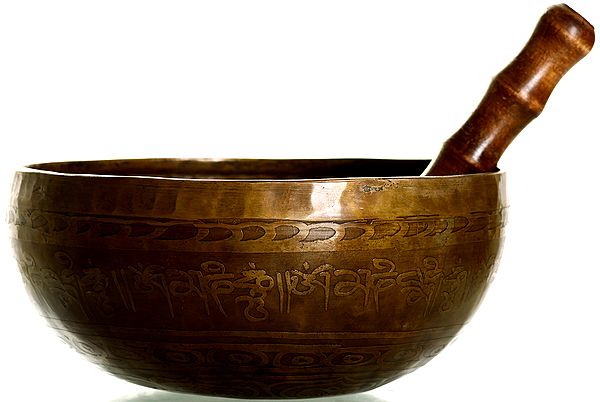 The Medicine Buddha Singing Bowl with the Syllable OM MANI PADME