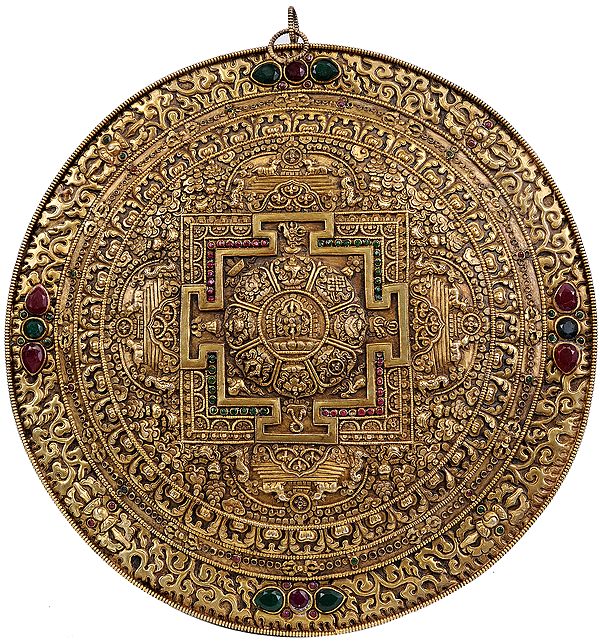 Dorje Mandala with Eight Auspicious Symbols