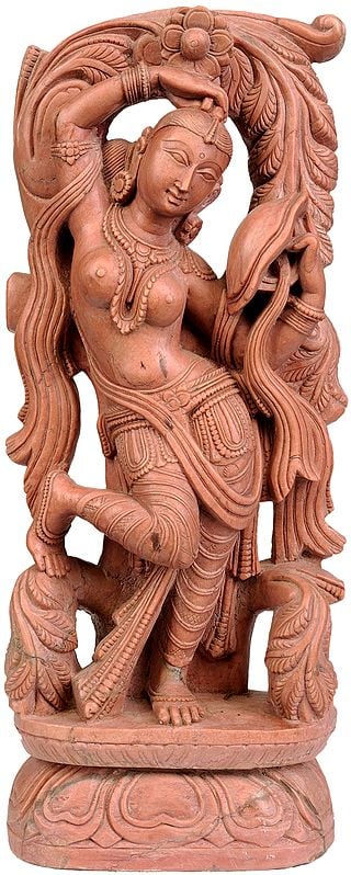 The Apsara Applying Vermillion (A Sculpture Inspired by Khajuraho)