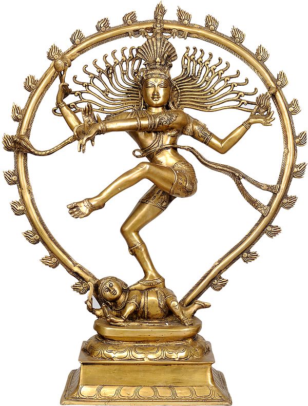 34" Large Size Nataraja In Brass | Handmade | Made In India