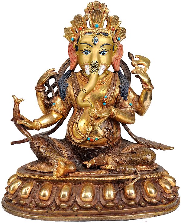 Lord Ganesha Holding a Radish