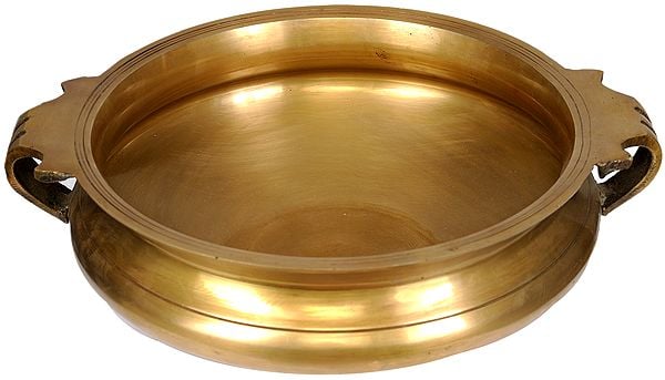 Large Brass Ritual Bowl (Kadai) for Making Payasam