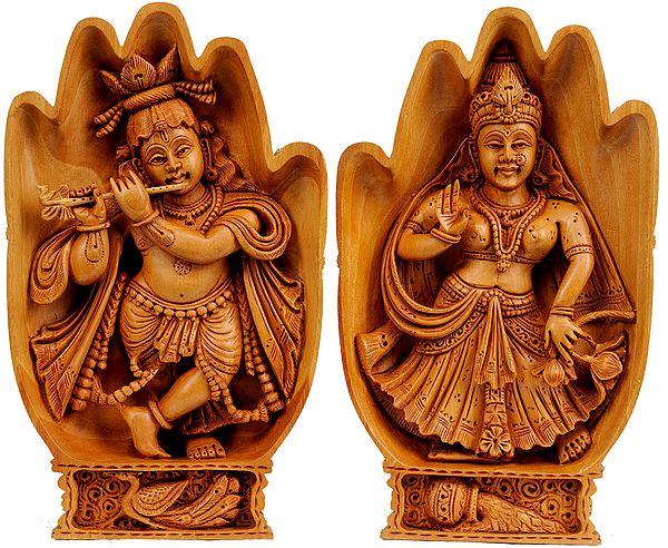 Radha Krishna (Carved in Hands)