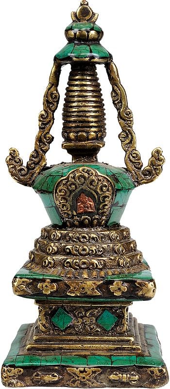 Chorten - Tibetan Stupa (Inlay Statue)