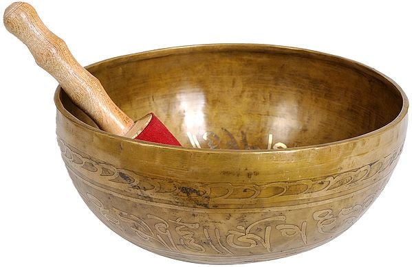 Tibetan Singing Bowl with the Image of the Buddha Inside
