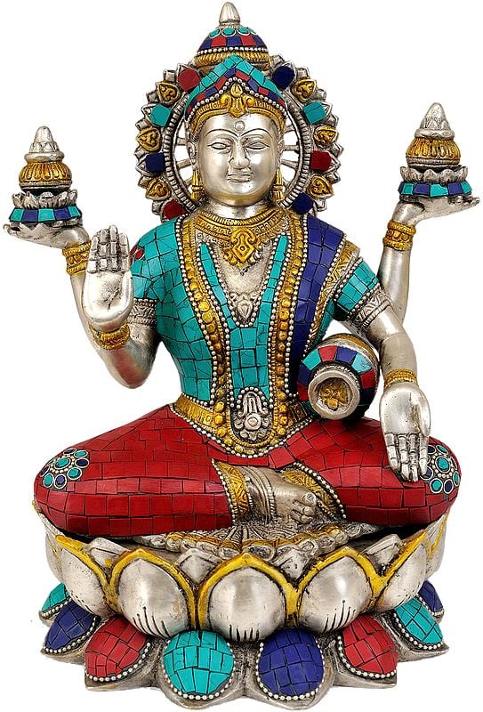 12" Devi Lakshmi In Brass | Handmade | Made In India