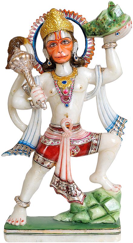 Hanuman Ji Carrying Mount Dron of Sanjeevani Herbs