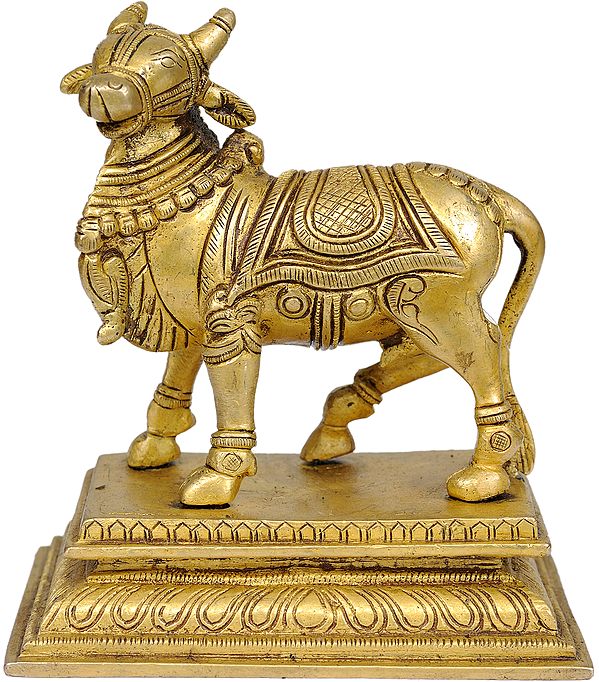 4" Nandi In Brass | Handmade | Made In India