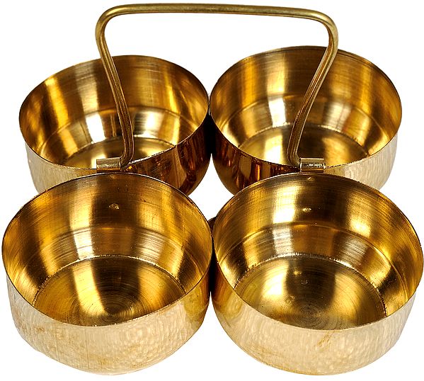 Set of Four Containers for Puja