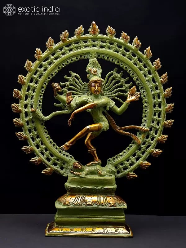 17" Nataraja Brass Statue | Handmade Brass Figurine | Made in India