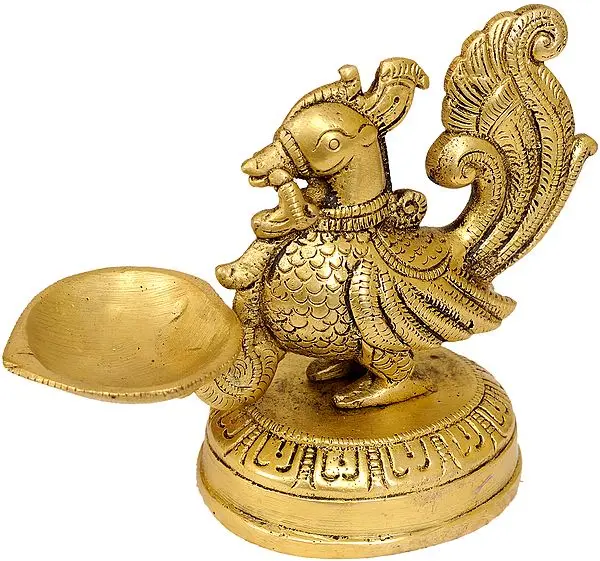 Peacock Wick Lamp