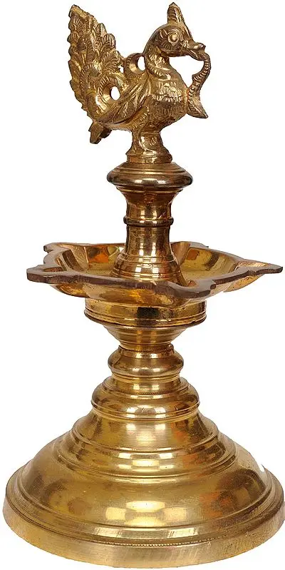 Five-Wick Peacock Lamp