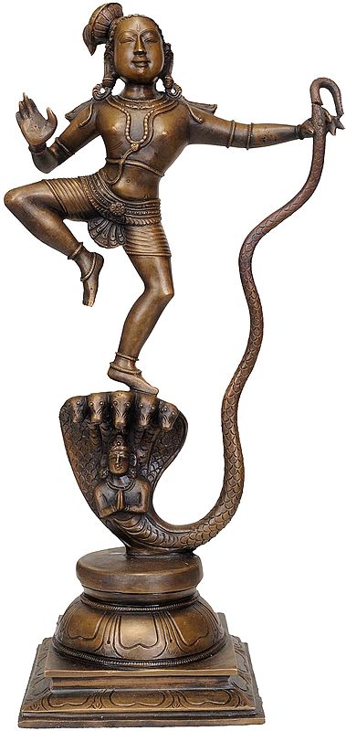 Lord Krishna Dancing on Serpent Kaliya