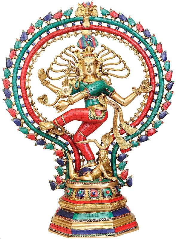 30" Large Size Nataraja (Inlay Statue) In Brass | Handmade | Made In India