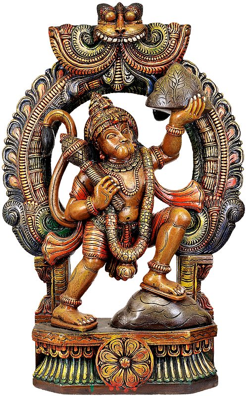 Hanuman Ji Carrying Mount Dron of Sanjeevani Herbs