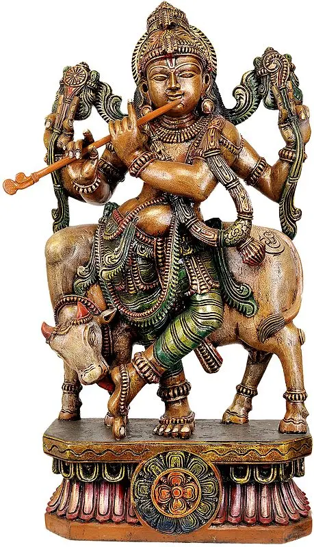 Murali Krishna with His Cow