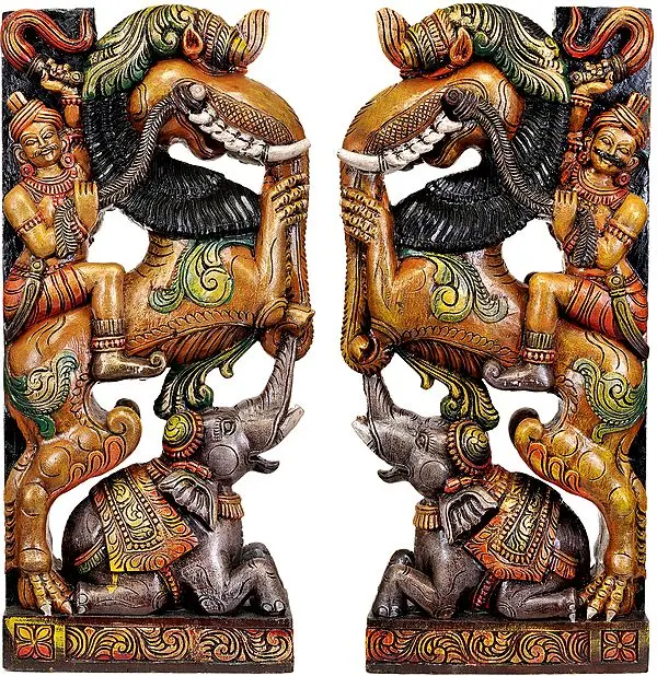 Pair of Yali Brackets