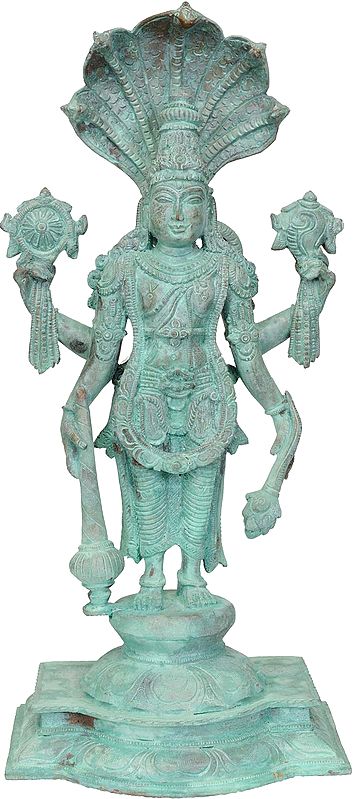 Chaturbhuja Sthanaka Vishnu with Shesha Atop