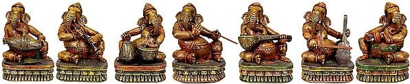 Musician Ganesha: A Collection of Seven Images