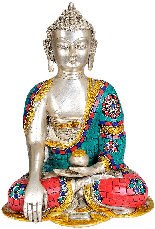 10" The Buddha in Bhumisparsha Mudra In Brass | Handmade | Made In India