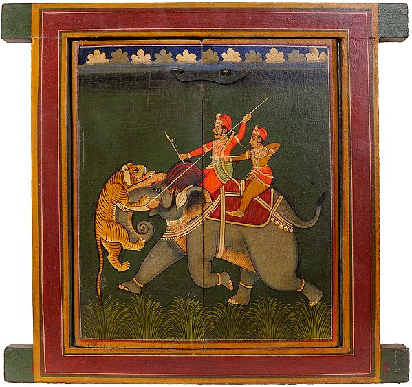 Jharokha (Window) with Hunting Scene