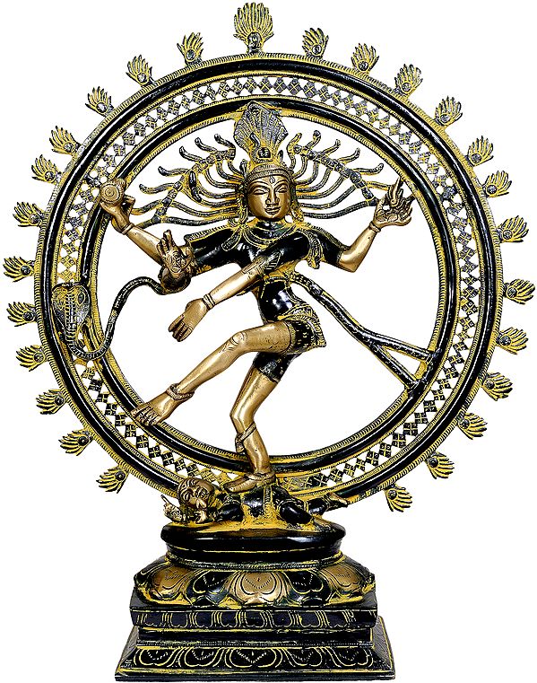 24" Triple Hued Nataraja In Brass | Handmade | Made In India