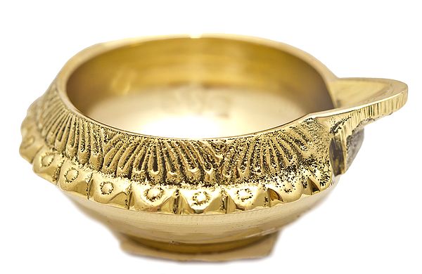 Small 2" Puja Diya In Brass | Handmade