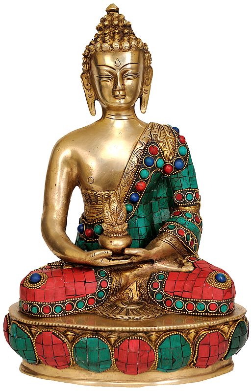 12" Buddha in The Dhyana Mudra In Brass | Handmade | Made In India
