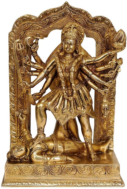 11" Mahakali In Brass | Handmade | Made In India